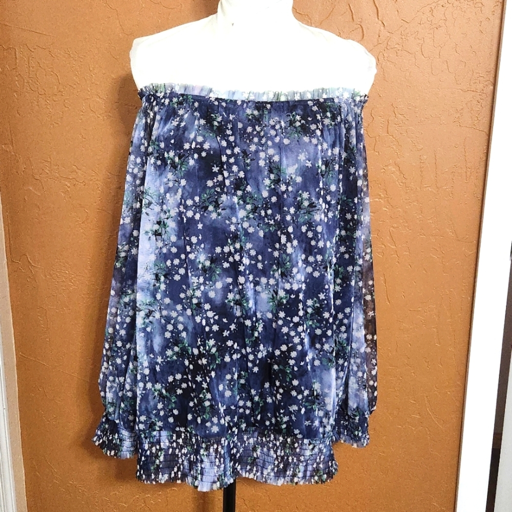 Drop Shoulder Top by International Concepts Sz LG